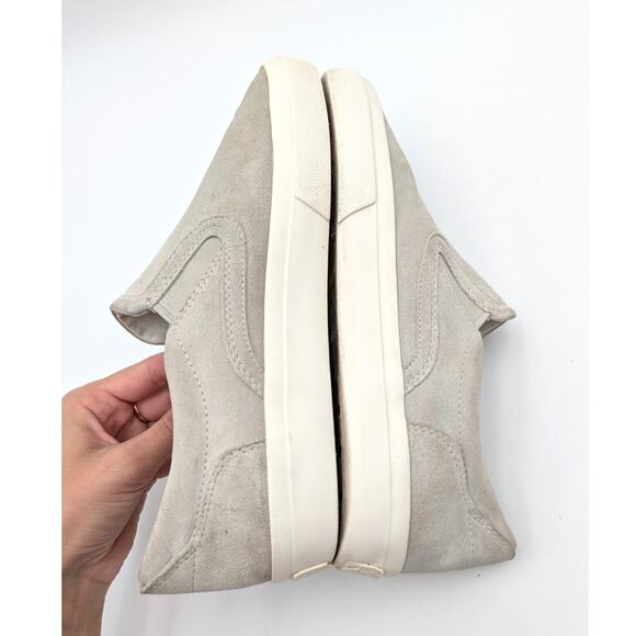 Vince Fairfax Suede Slip-On Sneaker Shoes Round Toe Men's Smoke Size US8M EU41 - Picture 7 of 12